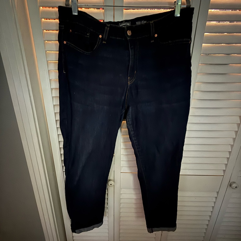 PLUS SZ 16 Signature by Levi Strauss Blue Ankle Cropped Jeans